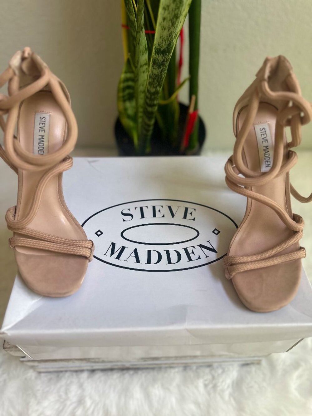 Steve Madden Women’s Nude Lace-Up High Heels 👠